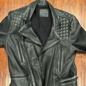 All Saints Leather Jacket. Size XL